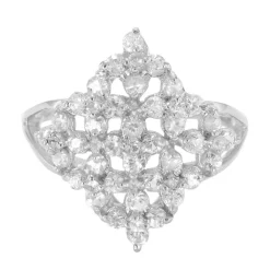 Weißer Saphir-Silberring