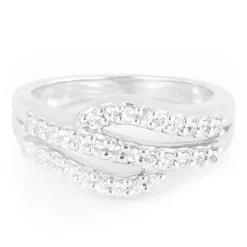 Weißer Saphir-Silberring