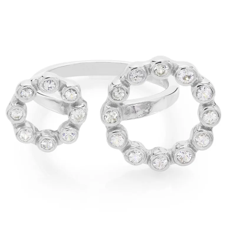 Weißer Saphir-Silberring