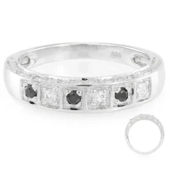 Weißer Saphir-Silberring