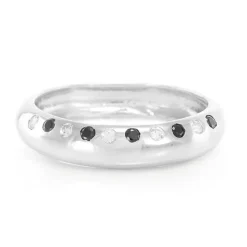 Weißer Saphir-Silberring