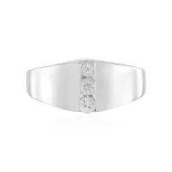 Weißer Saphir-Silberring