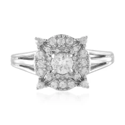 Weißer Saphir-Silberring