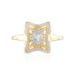 Weißer Saphir-Silberring