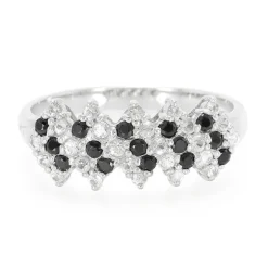 Weißer Saphir-Silberring