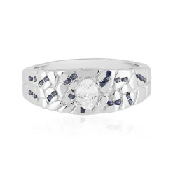 Weißer Saphir-Silberring (Adela Silber)