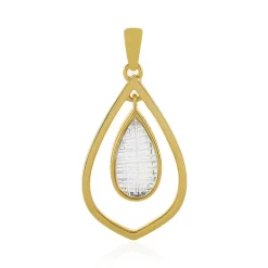 Weißer Topas-Silberanhänger