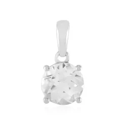 Weißer Topas-Silberanhänger