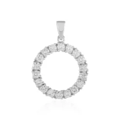 Weißer Topas-Silberanhänger