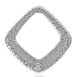 Weißer Topas-Silberanhänger