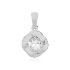 Weißer Topas-Silberanhänger