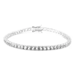 Weißer Topas-Silberarmband