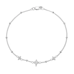 Weißer Topas-Silberarmband