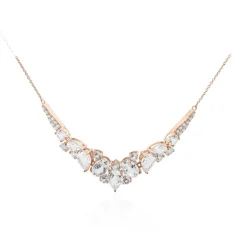 Weißer Topas-Silbercollier