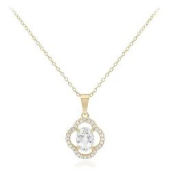 Weißer Topas-Silberhalskette