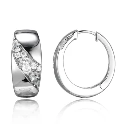 Weißer Topas-Silberohrringe (Adela Silber)