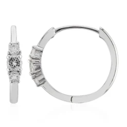 Weißer Topas-Silberohrringe