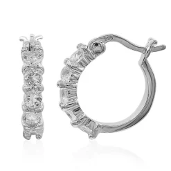 Weißer Topas-Silberohrringe