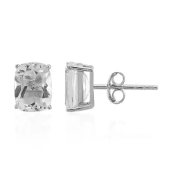 Weißer Topas-Silberohrringe