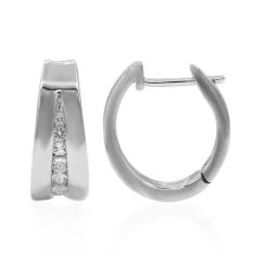 Weißer Topas-Silberohrringe (TPC)