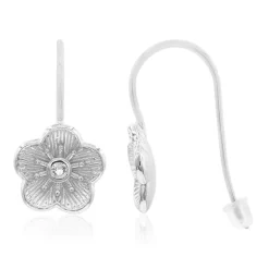 Weißer Topas-Silberohrringe