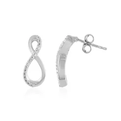 Weißer Topas-Silberohrringe