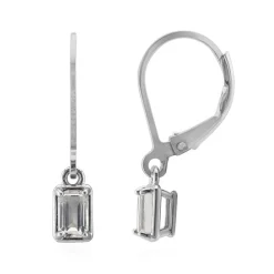 Weißer Topas-Silberohrringe