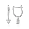 Weißer Topas-Silberohrringe