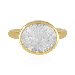 Weißer Topas-Silberring