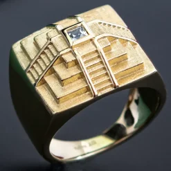 Weißer Topas-Silberring