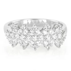 Weißer Topas-Silberring