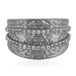 Weißer Topas-Silberring