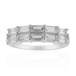 Weißer Topas-Silberring