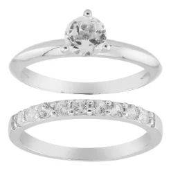 Weißer Topas-Silberring