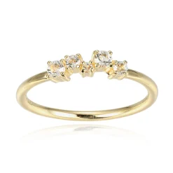 Weißer Topas-Silberring