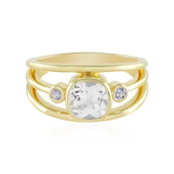 Weißer Topas-Silberring