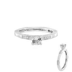 Weißer Topas-Silberring