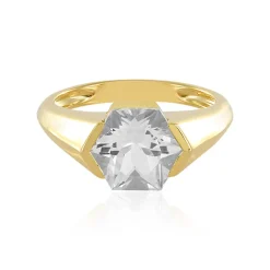 Weißer Topas-Silberring