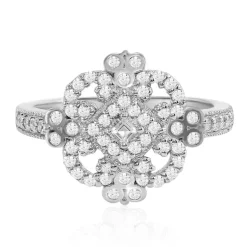 Weißer Topas-Silberring