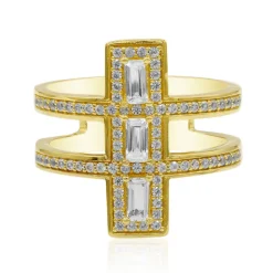 Weißer Topas-Silberring