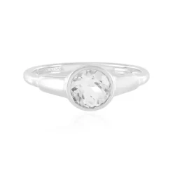 Weißer Topas-Silberring