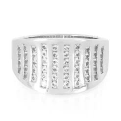 Weißer Topas-Silberring