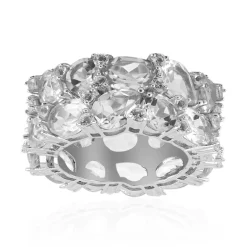 Weißer Topas-Silberring