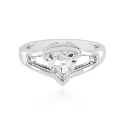 Weißer Topas-Silberring