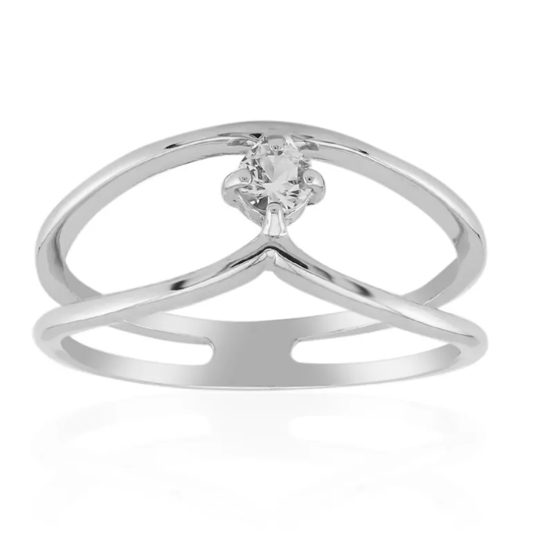 Weißer Topas-Silberring