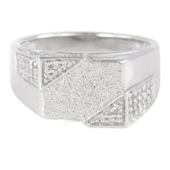 Weißer Topas-Silberring