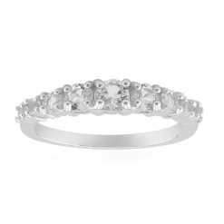 Weißer Topas-Silberring