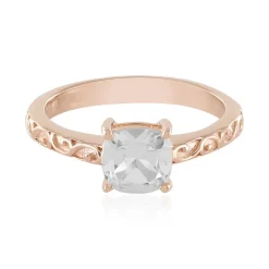 Weißer Topas-Silberring