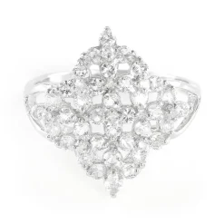 Weißer Topas-Silberring