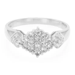 Weißer Topas-Silberring